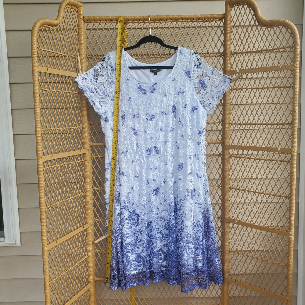 Lane Bryant Dress, Women's 22/24, short sleeve, lace over nylon.